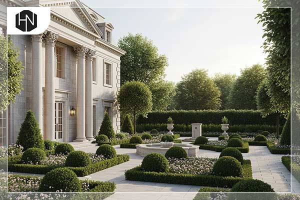 طراحی باغ ویلا کلاسیک