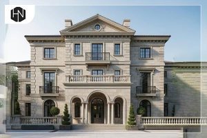 نمای ویلا فلت کلاسیک