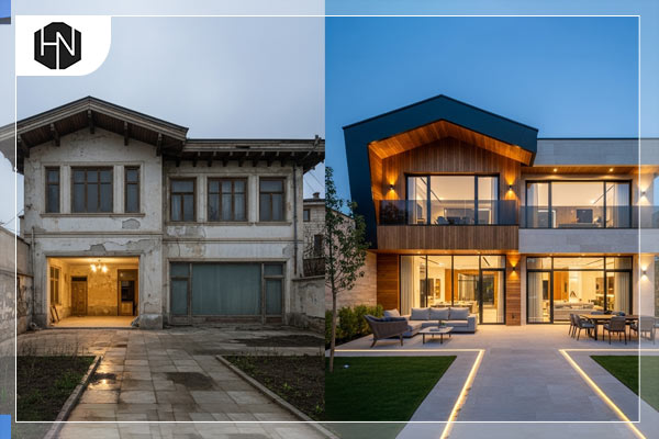 مراحل بازسازی ویلا